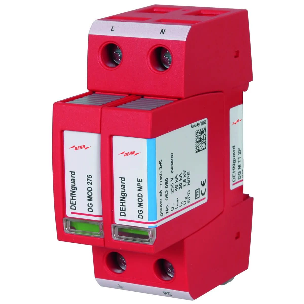 Dehn - DG M TT 2P 275 DEHNguard parafoudre modulaire pour régimes TT et TN monophasés