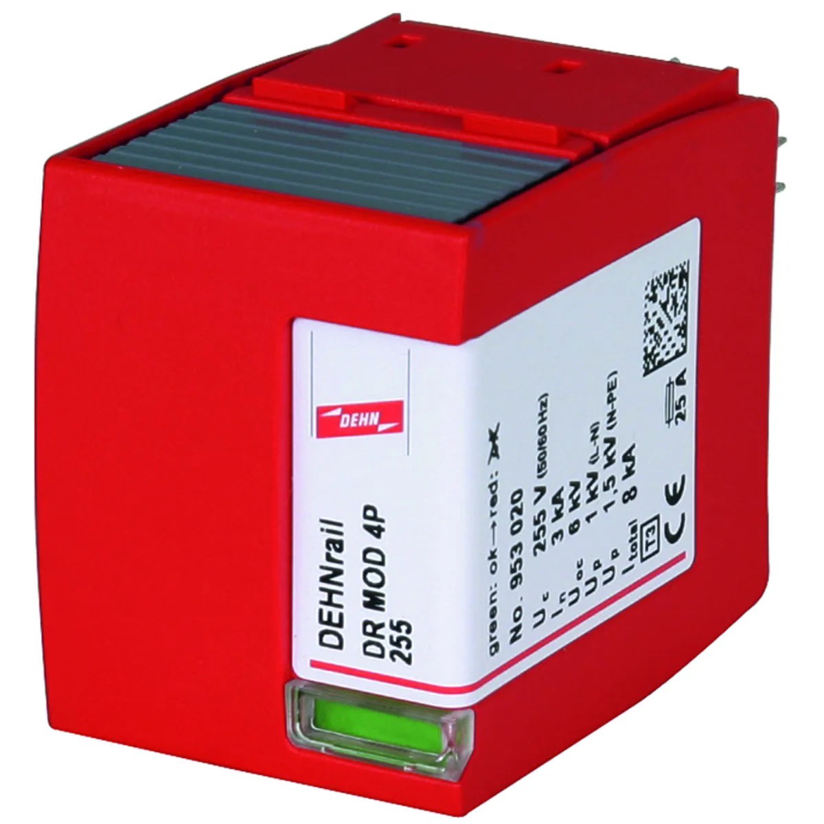 Dehn - DR M MOD 4P 255 module de protection quadripolaire pour DEHNrail M 4P