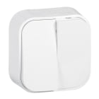 Arnould - Double interrupteur ou va-et-vient saillie Profil Eco - Blanc