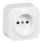 Arnould - Prise de courant sans terre saillie Profil Eco - Blanc