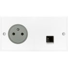 Legrand - Art d'Arnould univers Mémoire prise 2P+T 16A 250V + RJ45 cat. 6 FTP -cristal