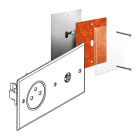 Legrand - Art d'Arnould univers Mémoire prise 2P+T 16A 250V et prise télévision - cristal