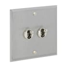 Legrand - Double Va-et-Vient à levier 10A - Mémoire Acier Brossé Art d'Arnould