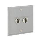 Legrand - Double Poussoir à levier 6A - Mémoire Acier Brossé Art d'Arnould