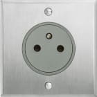 Legrand - Prise de courant 2P+T Surface 16A 250V - Mémoire Acier Brossé Art d'Arnould