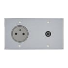 Legrand - Prise 2P+T 16A 250V + Prise TV - Mémoire Acier Brossé Art d'Arnould