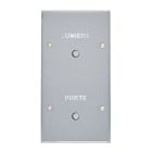 Legrand - Art d'Arnould univers Mémoire poussoir lum. "Porte" et "Lumière" - acier brossé