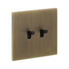 Legrand - Double Poussoir - Epure Bronze Art d'Arnould