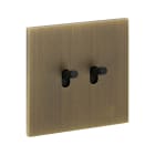 Legrand - Double Poussoir - Epure Bronze Art d'Arnould