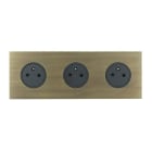 Legrand - Triple Prise de courant 2P+T 16A 250V - Epure Bronze Art d'Arnould