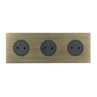 Legrand - Triple Prise de courant 2P+T 16A 250V - Epure Bronze Art d'Arnould