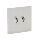 Legrand - Double Va-et-Vient ou interrupteur - Epure Acier Brossé Art d'Arnould