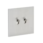 Legrand - Double Poussoir - Epure Acier Brossé Art d'Arnould