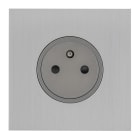 Legrand - Prise de courant 2P+T 16A 250V - Epure Acier Brossé Art d'Arnould