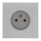 Legrand - Prise de courant 2P+T 16A 250V - Epure Acier Brossé Art d'Arnould