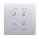 Legrand - Art d'Arnould univers Epure commande double lumière MyHOME_Up - acier brossé