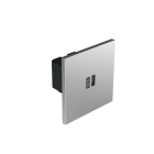 Legrand - Prise 1 USB Type-C 3A 30W rapide - Epure Acier Satin Art d'Arnould