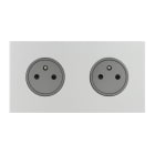 Legrand - Double Prise de courant 2P+T 16A 250V - Epure Acier Satin Art d'Arnould