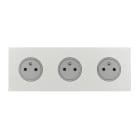Legrand - Triple Prise de courant 2P+T 16A 250V - Epure Acier Satin Art d'Arnould