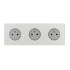Legrand - Triple Prise de courant 2P+T 16A 250V - Epure Acier Satin Art d'Arnould
