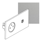 Legrand - Prise de courant 2P+T + Prise télévision Epure Acier Satin Art d'Arnould
