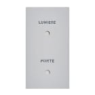 Legrand - Poussoir lumineux "Porte" et "Lumière" - Epure Acier Satin Art d'Arnould