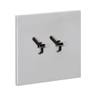 Legrand - Double Va-et-Vient ou interrupteur - Epure Acier Miroir Art d'Arnould