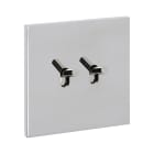 Legrand - Double Poussoir - Epure Acier Miroir Art d'Arnould