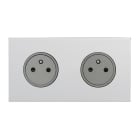 Legrand - Double Prise de courant 2P+T 16A 250V - Epure Acier Miroir Art d'Arnould