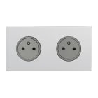 Legrand - Double Prise de courant 2P+T 16A 250V - Epure Acier Miroir Art d'Arnould