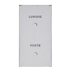 Legrand - Poussoir lumineux "Porte" et "Lumière" -Epure Acier Miroir Art d'Arnould