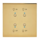 Legrand - Art d'Arnould univers Epure interrupteur double lumière MyHOME_Up - or miroir