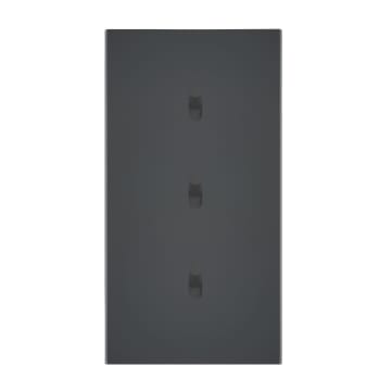 Double Interrupteur Art Epure Noir MAT - 2 postes - Interrupteur ART  Arnould