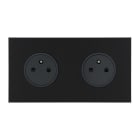 Legrand - Double Prise de courant 2P+T 16A 250V - Epure Noir Mat Art d'Arnould