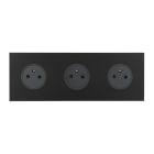 Legrand - Triple Prise de courant 2P+T 16A 250V - Epure Noir Mat Art d'Arnould
