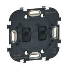 Legrand - Mécanisme Double Poussoir 1 Poste à levier - Finition Noir Mat Art d'Arnould