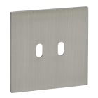 Legrand - Plaque 1 Poste pour mécanisme 2 leviers - Epure Acier Brossé Art d'Arnould