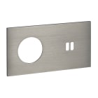 Legrand - Plaque Prise 2P+T + Prise Chargeur USB 2P - Epure Acier Brossé Art d'Arnould