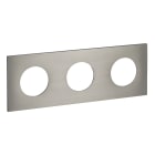 Legrand - Plaque Triple Prise 2P+T - Epure Acier Brossé Art d'Arnould