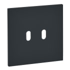 Legrand - Plaque 1 Poste pour mécanisme 2 leviers - Epure Noir Mat Art d'Arnould