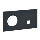 Legrand - Plaque Prise 2P+T + RJ45 Cat 6 FTP 2 postes - Epure Noir Mat Art d'Arnould