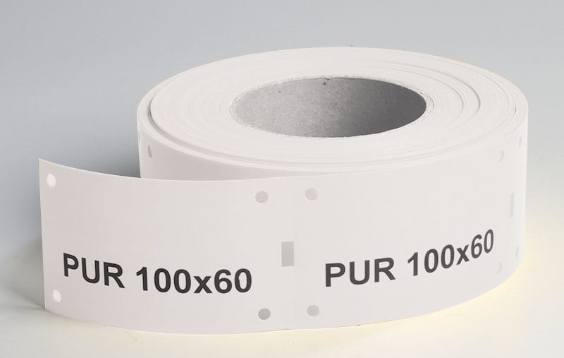 SES Sterling - Rouleau d'étiquettes Barrette PUR 100x60 Blanc
