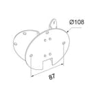 Norlys - PIECE D'ANGLE patine rouille - BERGEN / KARLSTAD / LARVIK / LUND / OSLO / ?