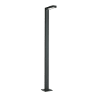 Norlys - ASKER MAT graphite 12W LED dim. flux 1128lm 3000K ULOR0% IP55 cl I sym. H2160mm