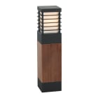 Norlys - HALMSTAD noir bois peint 46W halogène max./E27 IP65 cl II ver. opale poly H490mm