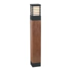Norlys - HALMSTAD noir bois peint 46W halogène max./E27 IP65 cl II ver. opale poly H850mm