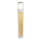 Norlys - HALMSTAD galvanisé bois brut 46W halogène max./E27 IP65 cl II ver. opale H850mm