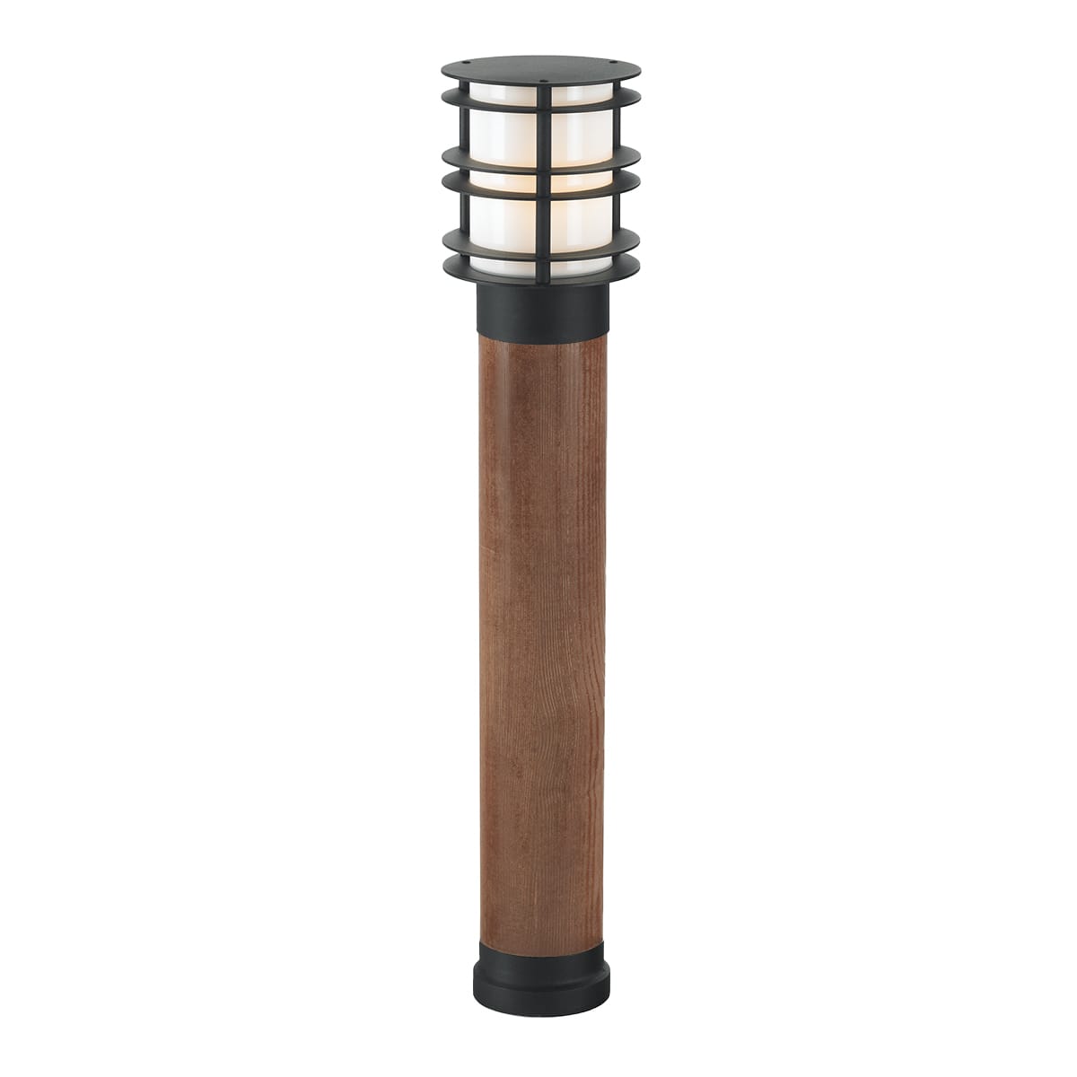Norlys - STOCKHOLM noir bois peint 46W halogène max./E27 IP65 cl II ver opale poly H850mm