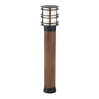 Norlys - STOCKHOLM noir bois peint 46W halogène max./E27 IP65 cl II ver opale poly H850mm