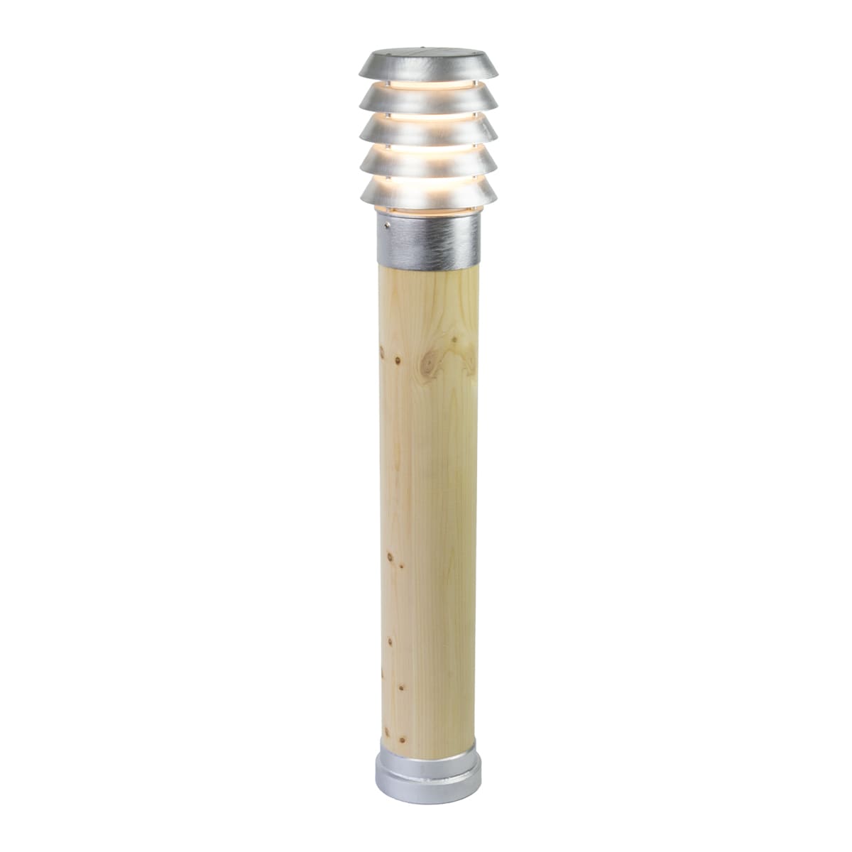 Norlys - ALTA galvanisé bois brut 46W halogène max./E27 IP65 cl II ver opale polyc H850mm
